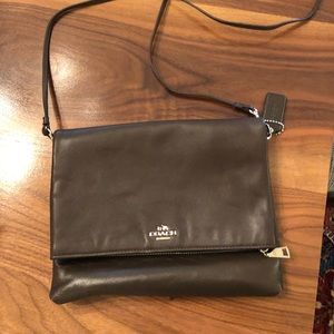 LIKE NEW! Coach dark brown cross body bag